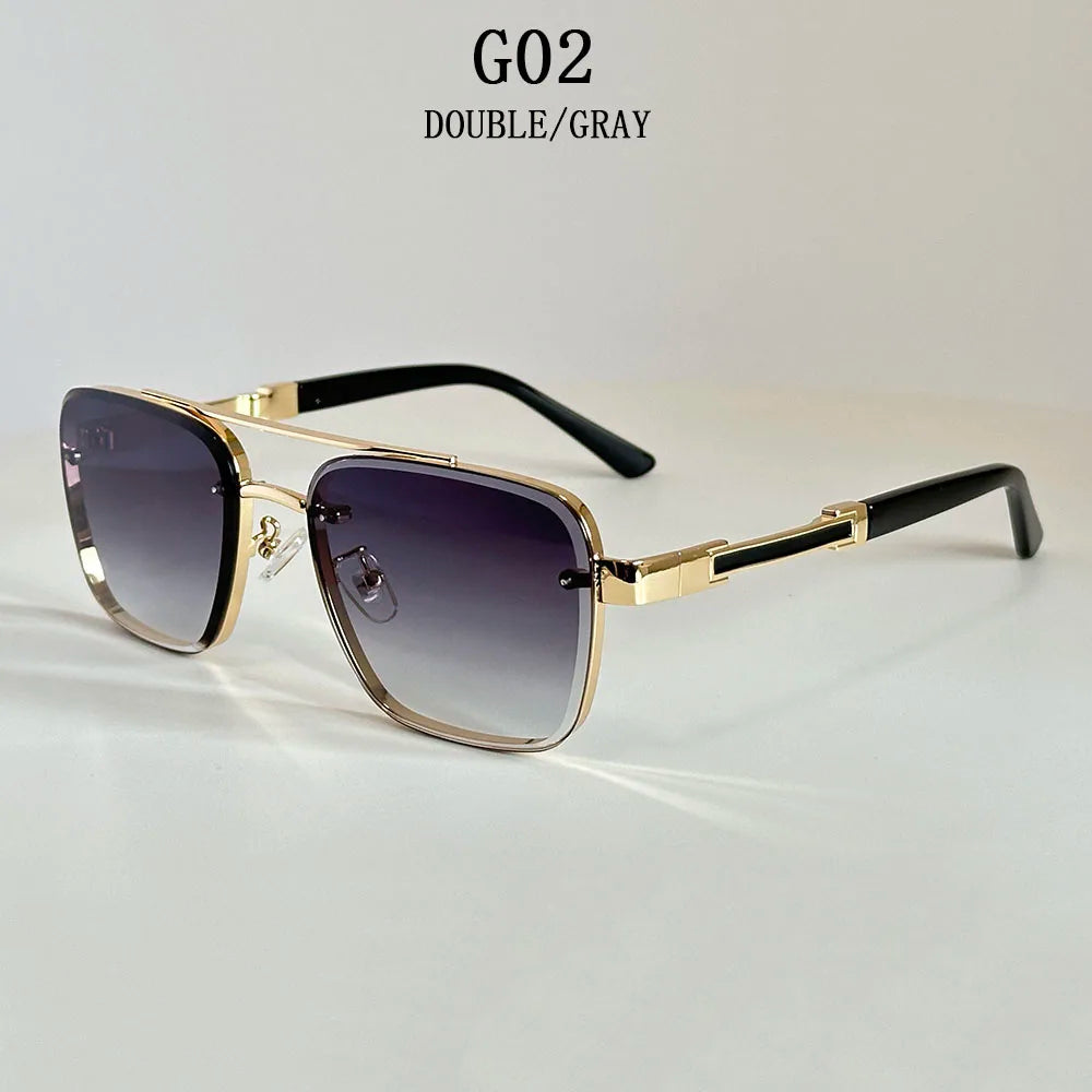 2025 New Square Sunglass Men Luxury Vacation Sunglasses Women Vintage Fashion Glasses Retro Shades Gafas De Sol Hombre Zonnebril