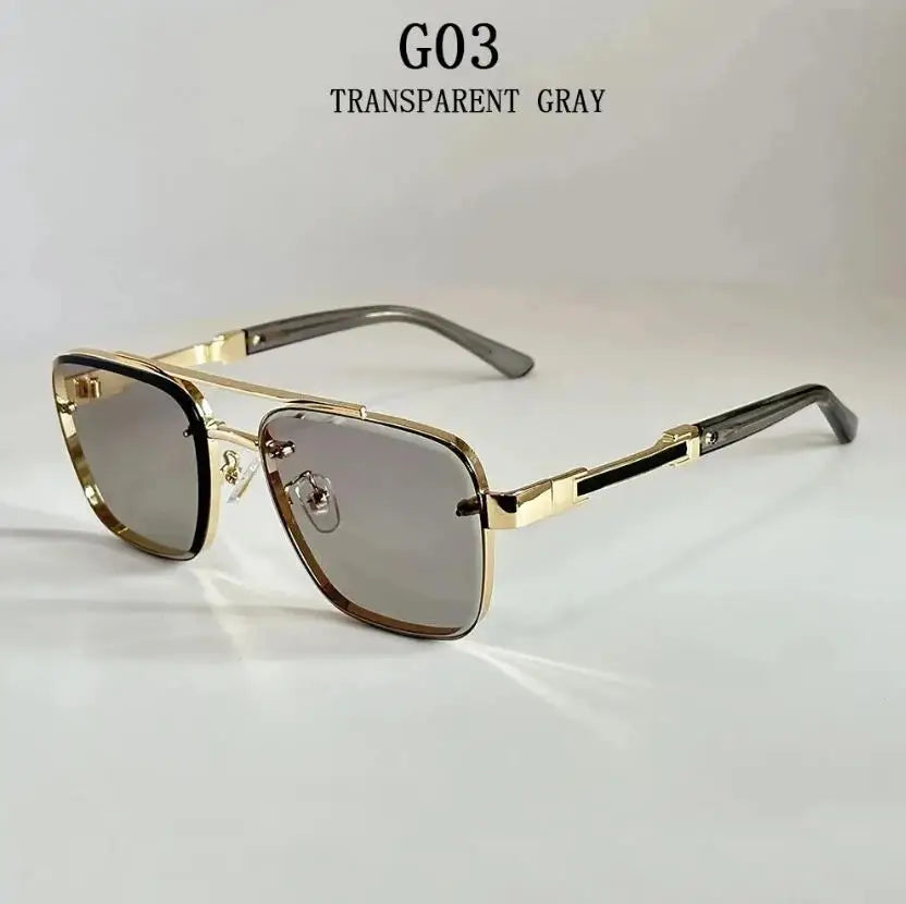 2025 New Square Sunglass Men Luxury Vacation Sunglasses Women Vintage Fashion Glasses Retro Shades Gafas De Sol Hombre Zonnebril