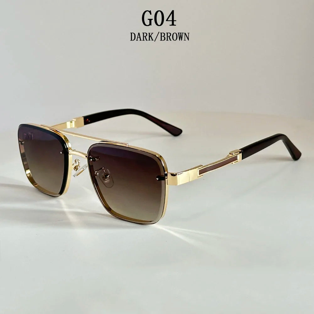 2025 New Square Sunglass Men Luxury Vacation Sunglasses Women Vintage Fashion Glasses Retro Shades Gafas De Sol Hombre Zonnebril